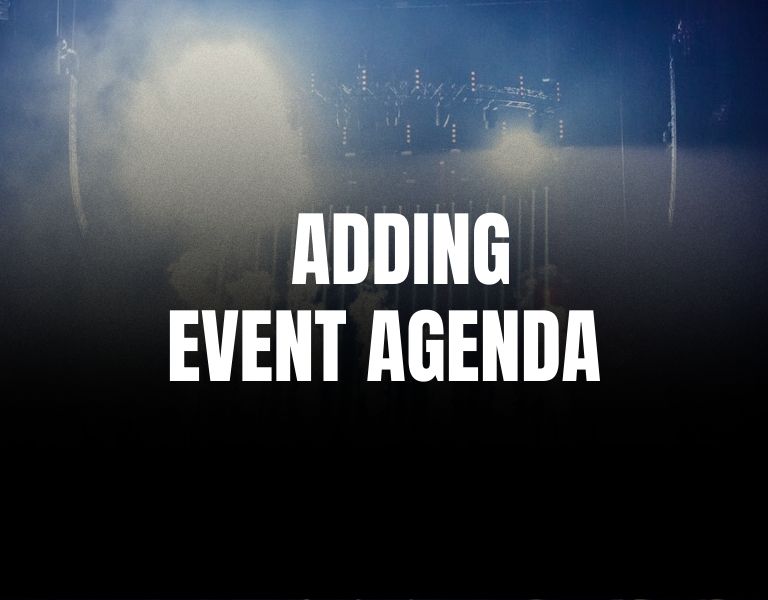 Adding an Agenda to Your Event